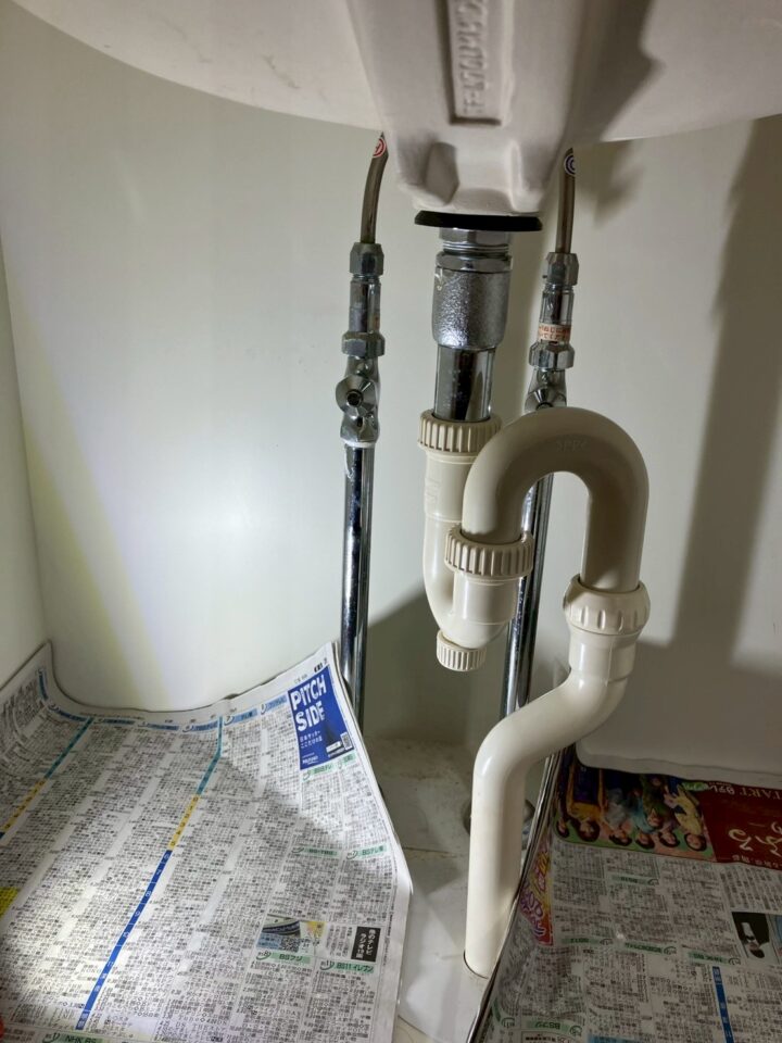 洗面排水トラップ修理及び水栓交換　さいたま市南区（O様）の画像